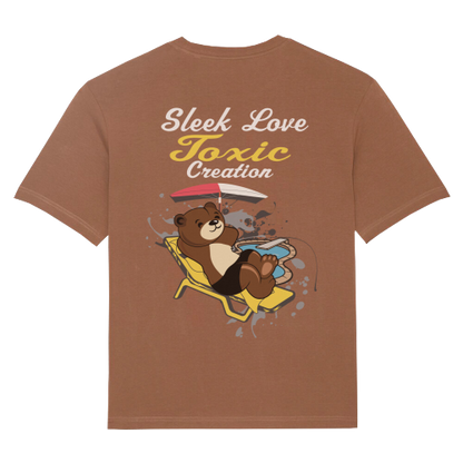 Braunes Oversized T-Shirt Bearlax von SLTC Streetwear Rückseite