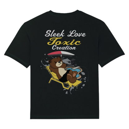 Schwarzes Oversized T-Shirt Bearlax von SLTC Streetwear Rückseite