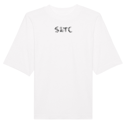 Weißes Oversized T-Shirt Look Mom von SLTC Streetwear Vorderseite